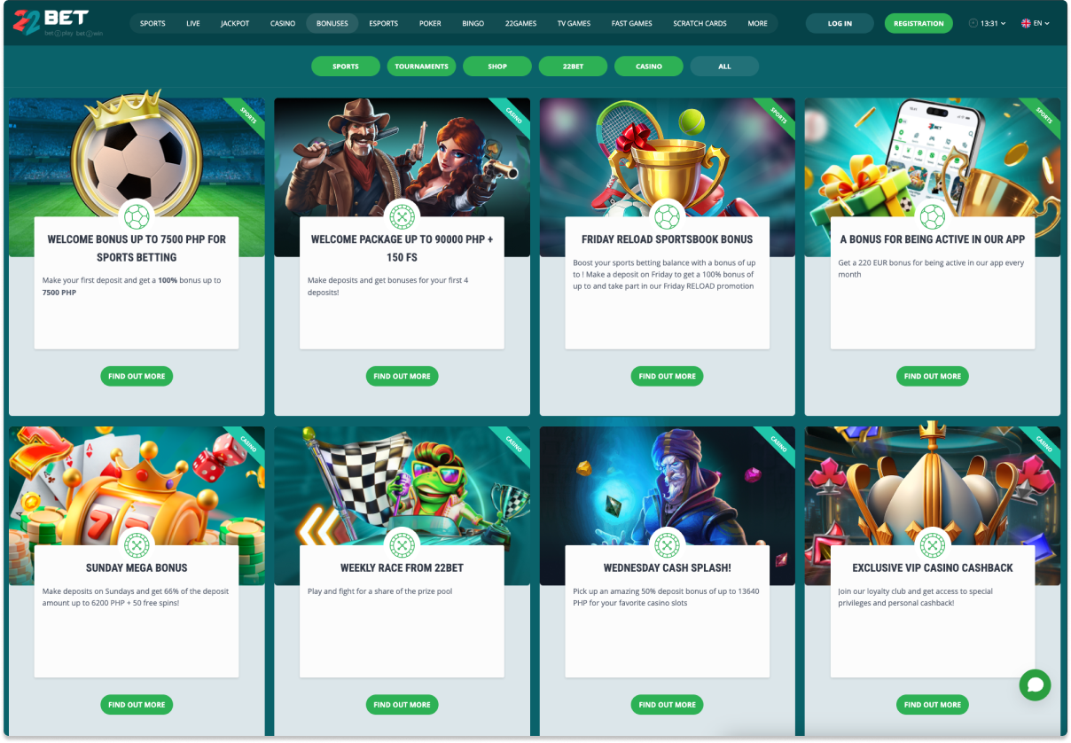 22Bet Mga Alok na Bonus 22Bet Mga Alok na Bonus